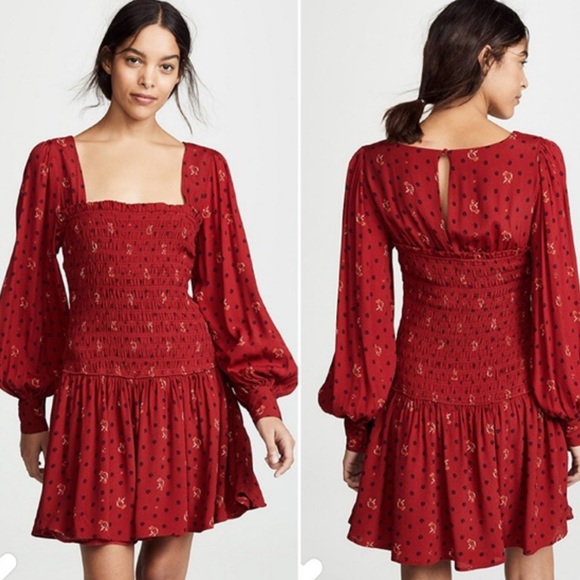 Free People Dresses & Skirts - Free People Two Faces Print Mini Dress SZ S